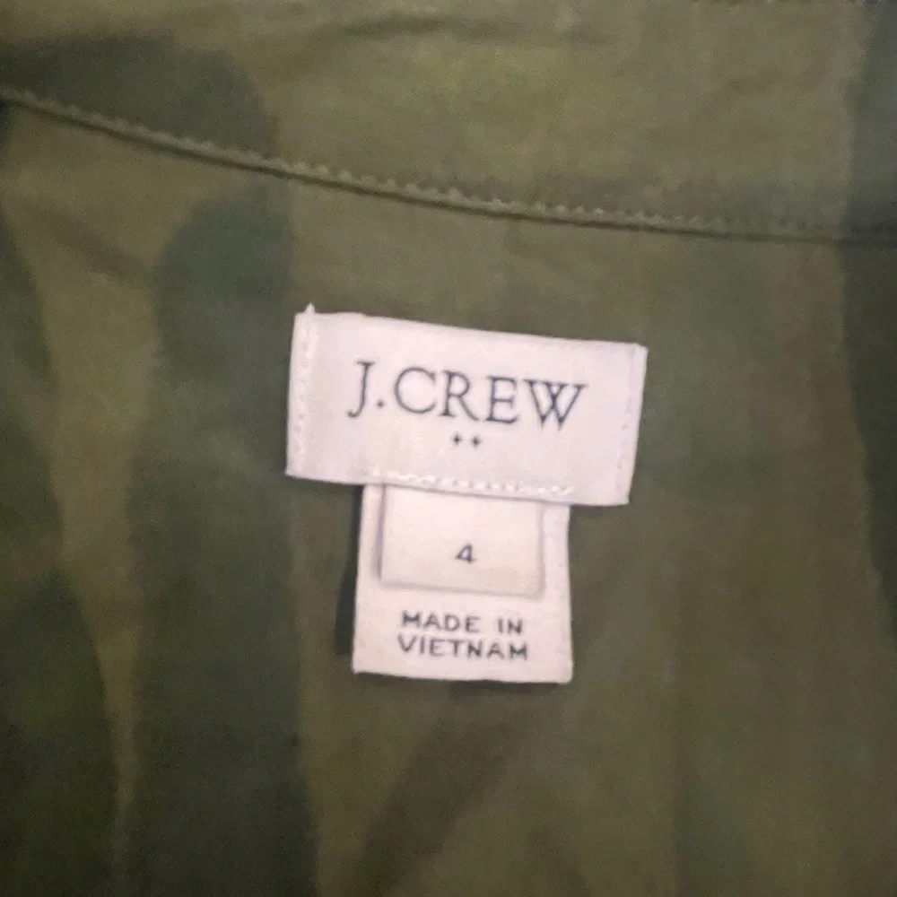 Womens J. Crew Olive Green Shirt Dress